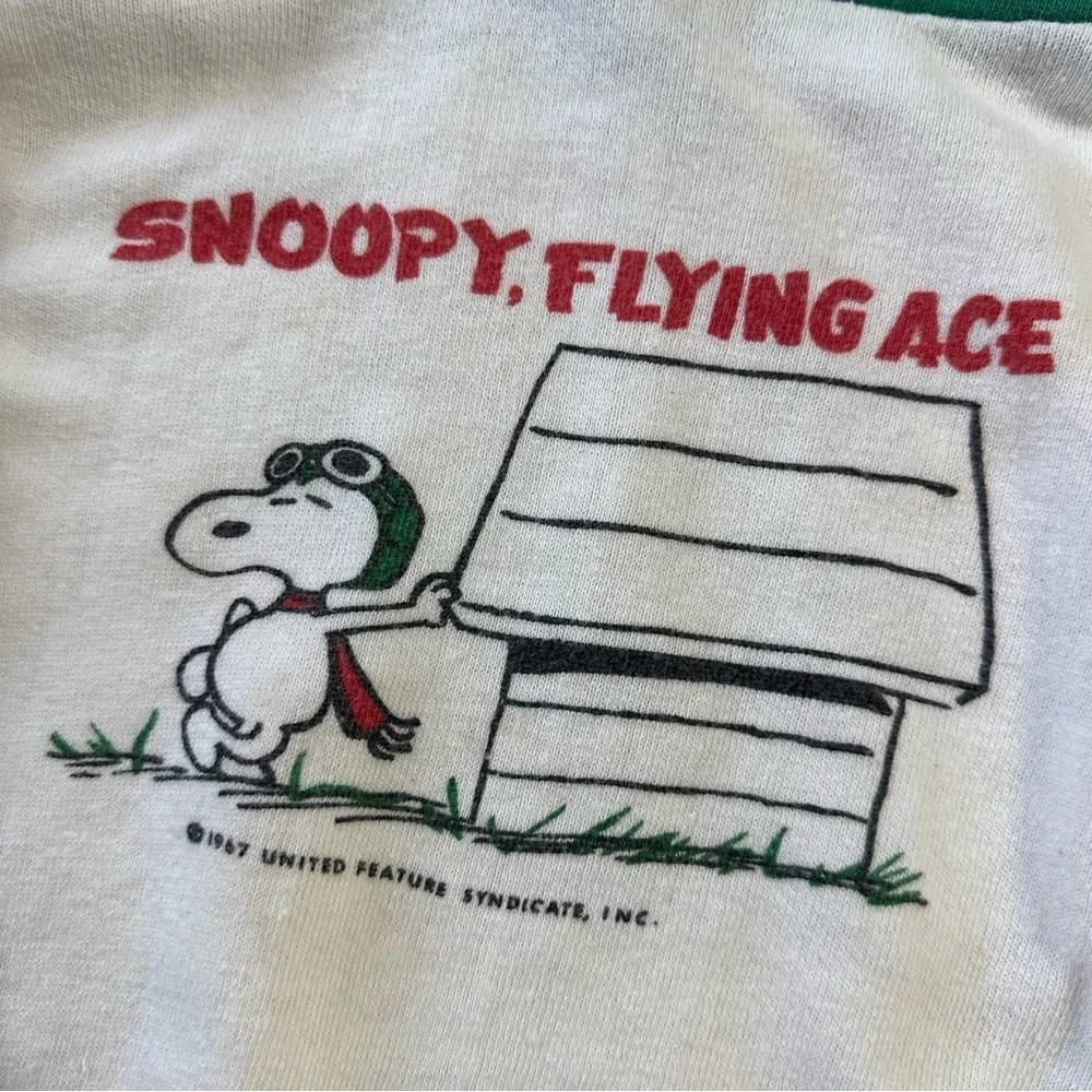 1967 VTG Toddler Snoopy Flying Ace Hoodie – Peanuts Novelty Aviator Hood (2T–3T)